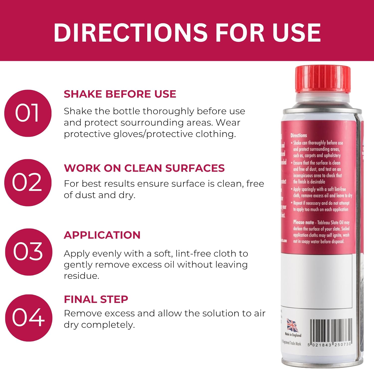 TABLEAU SLATE OIL 250ML