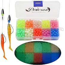 Dovesun Fishing Beads Fishing Line Beads Glow in Dark Fishing Beads for Saltwater 1035pcs/600pcs/250pcs/120pcs Colorful Beads for Fishing Rigs Fishing Bait Eggs