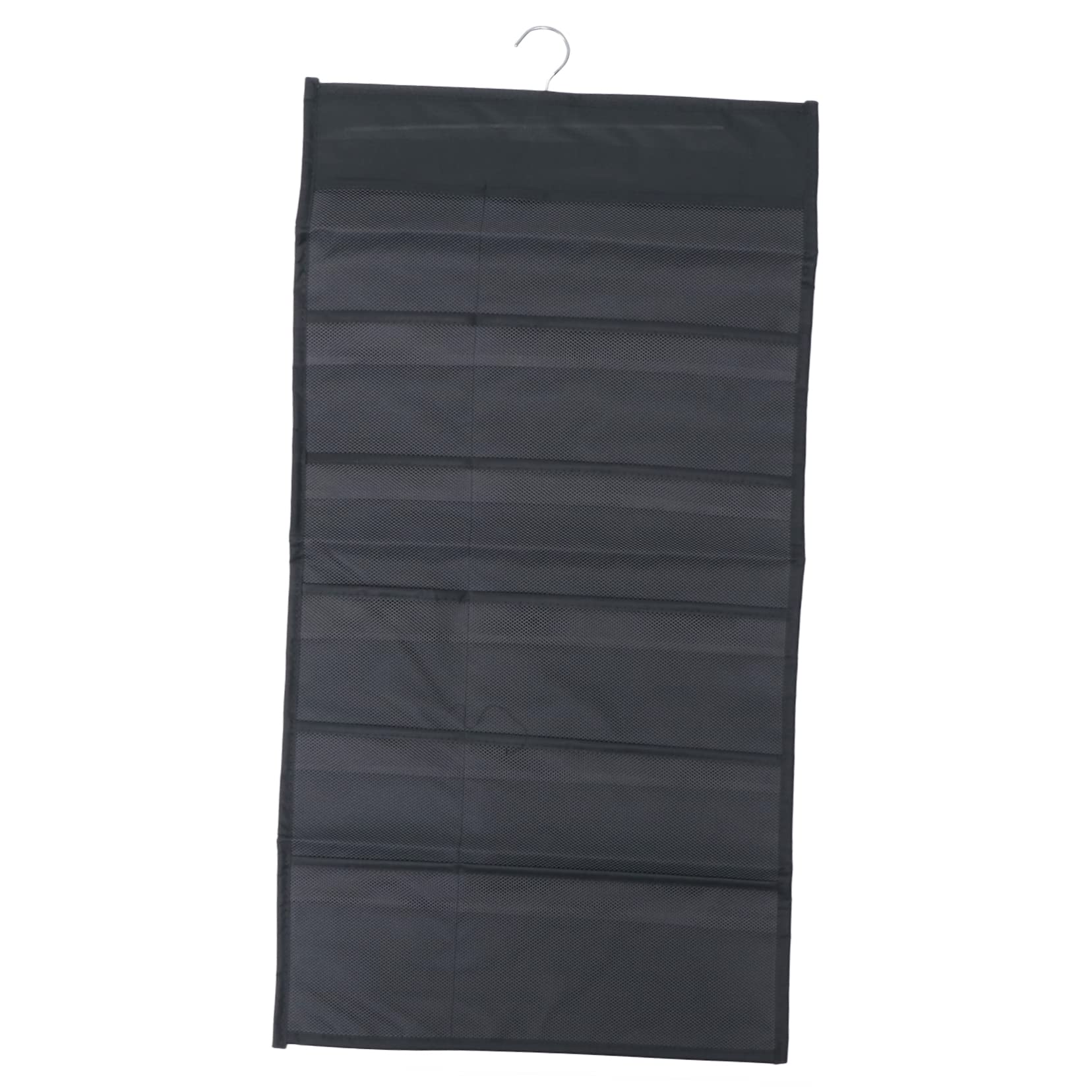 Ciieeo Multi Grids Hanging Storage Organizer Bag for Underwear Socks Bras Dual Sided Cloth Container for Bedroom and Living Room Reusable Washable Stylish Storage