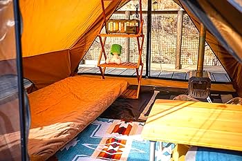 Amazon.com : POMOLY Camping Hot Tent Cabin Tent, Chalet 70 Pro