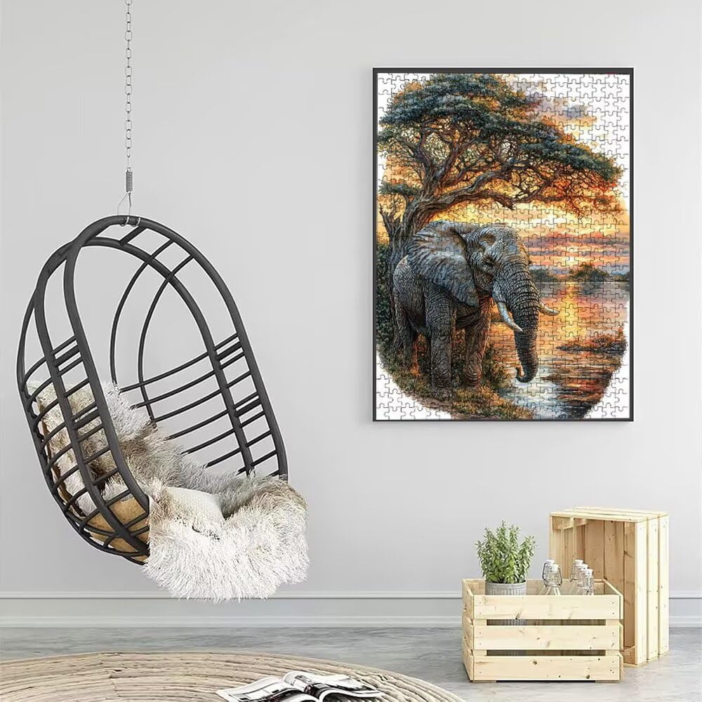 Puzzle dla dorosłych, 5000 elementów, 5000 elementów, motyw drzew słoni, klasyczne puzzle, wymagające gry rodzinne, do dekoracji domu i prezentów DX0YL2-182