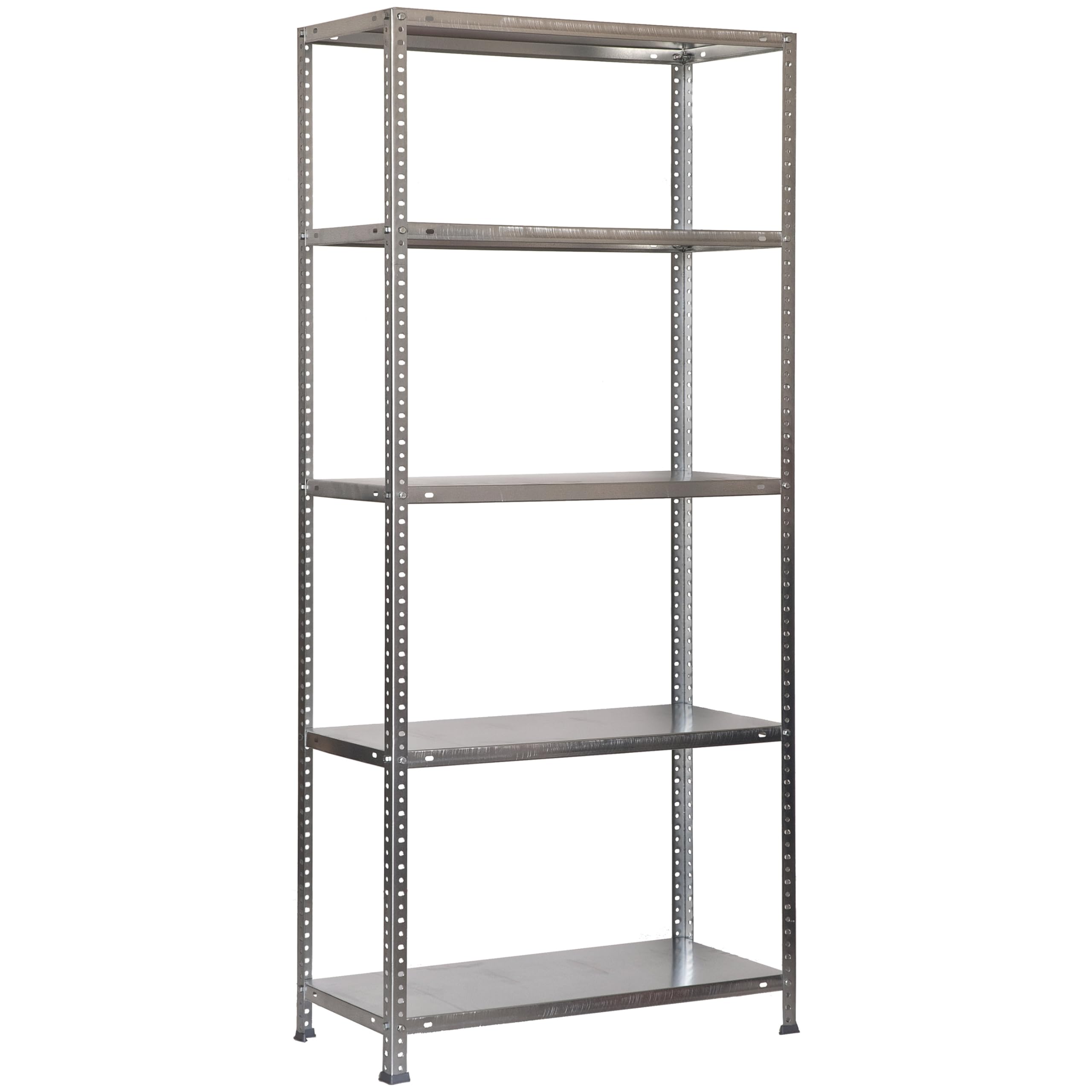 Simonrack Schwerlastregal, Lagerregal, 180x80x50 Metallregal, Kellerregal, Biegestelle 100 kg, 5 Fachböden, Galvanisiert - Comfort