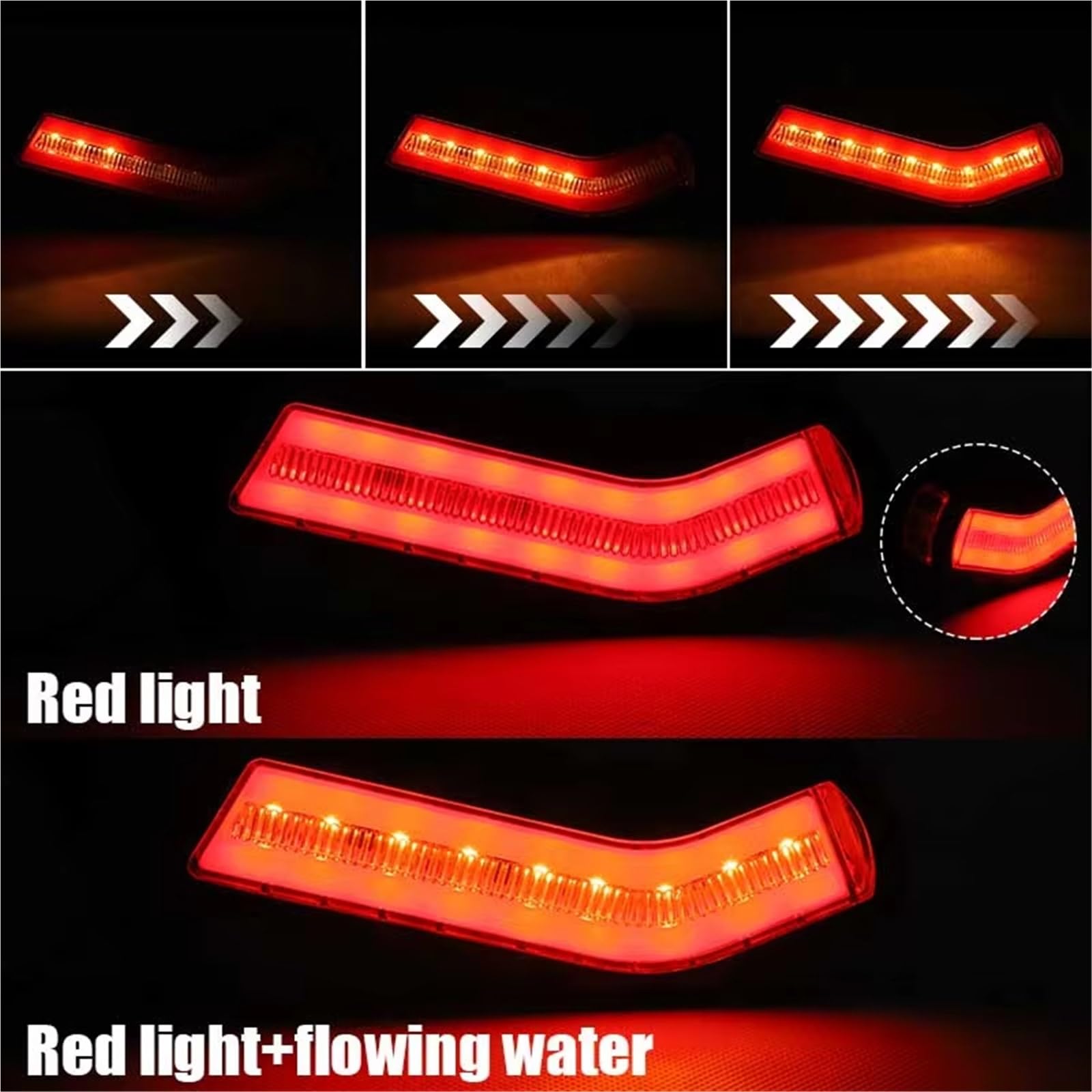 Genérico intermitente automóvil 2 Luces LED De Posición Lateral Lámpara Intermitentes Universal Para Coches SUV Camiones Rvs Autobuses Barcos Remolques(2pcs Signal Light)