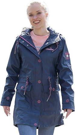 SCHIETWETTER Women's Rain Jacket Silver Sabre Gerti Friesennerz Rain Parka PU Jacket Transition Jacket Taped Seams Windproof and Fashionable