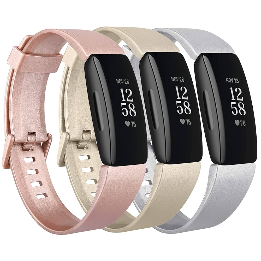 Amazon.com: 3 Pack Silicone Bands Compatible with Fitbit