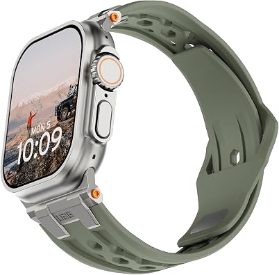 URBAN ARMOR GEAR UAG Designed for Apple Watch Band 49/46/45/44mm Monarch - iWatch Series Ultra 3/Ultra 2/Ultra/4-11/SE3/SE2/SE Premium Sport Breathable Replacement Watch Strap