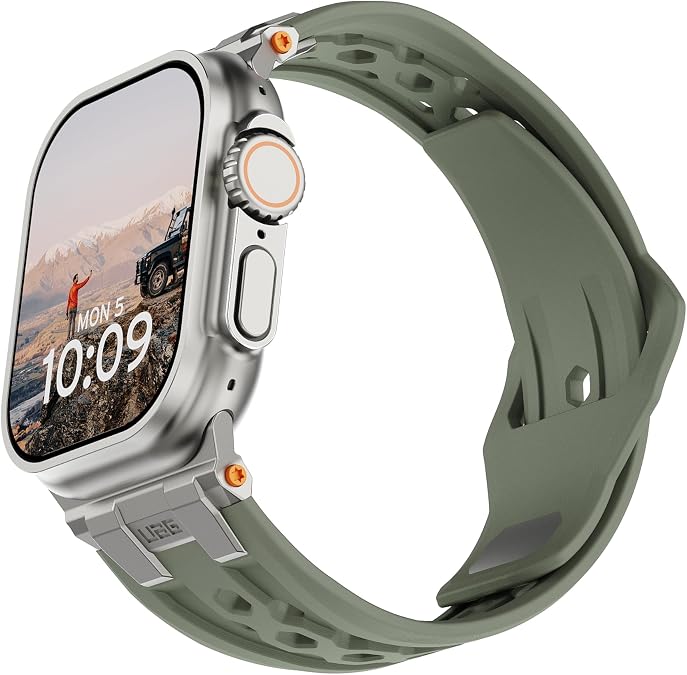 URBAN ARMOR GEAR UAG Designed for Apple Watch Band 49/46/45/44mm Monarch - iWatch Series Ultra 3/Ultra 2/Ultra/4-11/SE3/SE2/SE Premium Sport Breathable Replacement Watch Strap