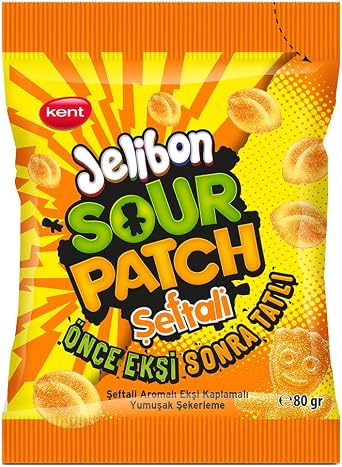 Jelibon Sour Patch Kids Şeftali Aromalı Şekerleme 80g