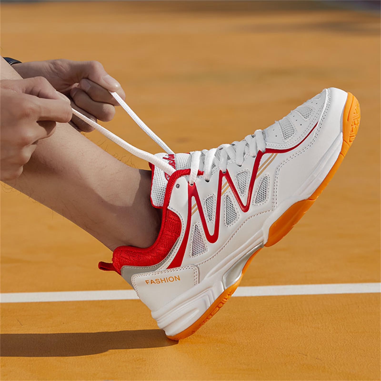 Chaussures De Badminton Hommes Baskets De Tennis Légères Et Squash Chaussures De Sport en Salle Antidérapantes pour Le Fitness La Course À Pied Et La Marche