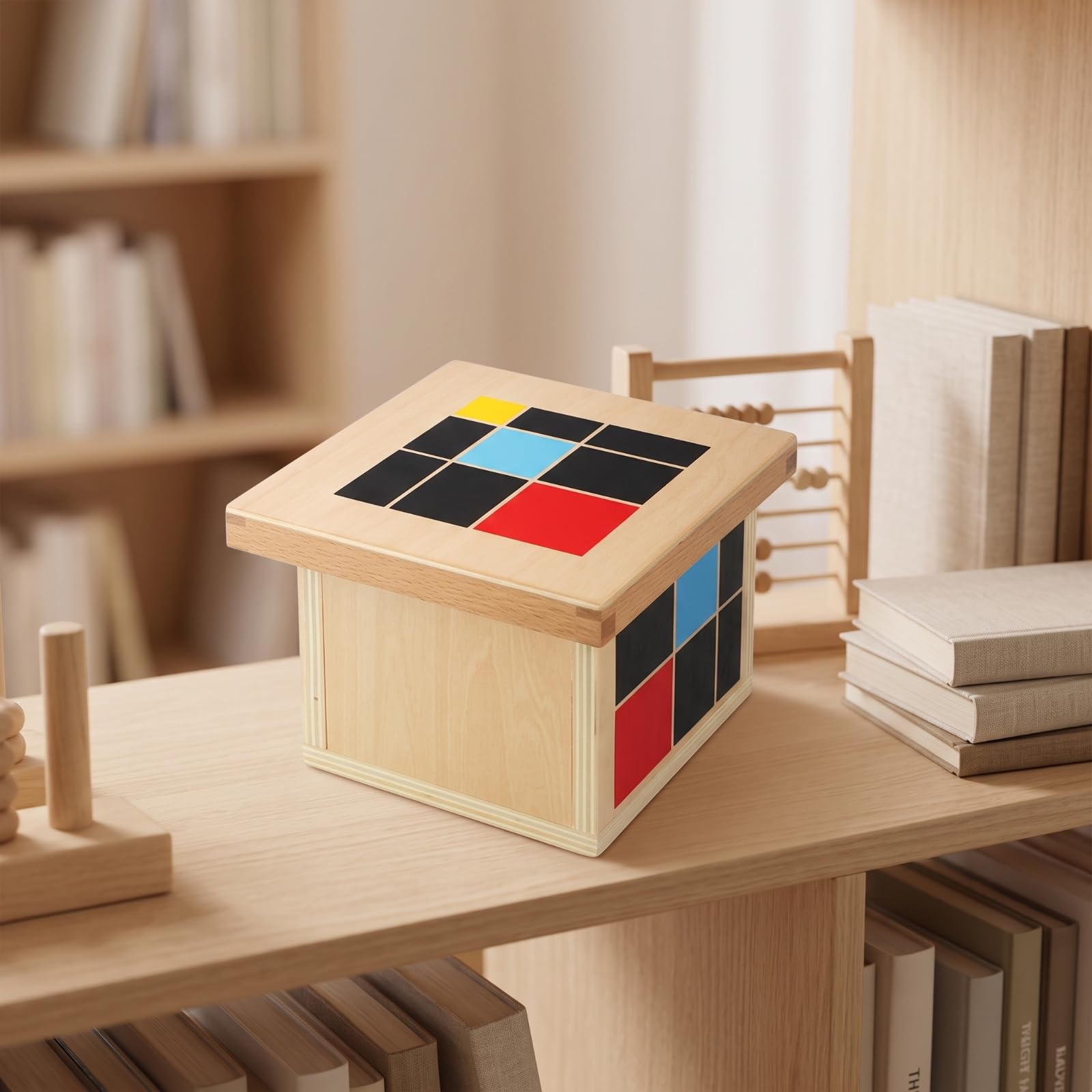 Cubo Educativo Geométrico Cubo con Tapa Multicolor Juguete Educativo para