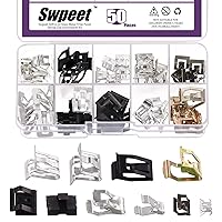 Vista 1 de Swpeet 50Pcs 10 Tamaños 7.9mm 10mm 11mm 13.1mm 14.1mm 15.3mm 15.8mm 16mm 17.3mm 18.2mm Kit de Clips de Resorte para Panel de Moldura de Metal