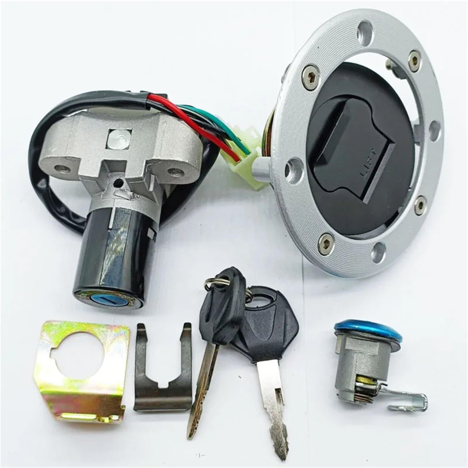 Moto Chiave Accensione Compatibile Con Suzuki Per GS500 2001-2012 Set Di Interruttori Di Accensione Per Motociclette Set Di Chiavi Di Blocco Per Interruttore Di Avviamento A Barilotto