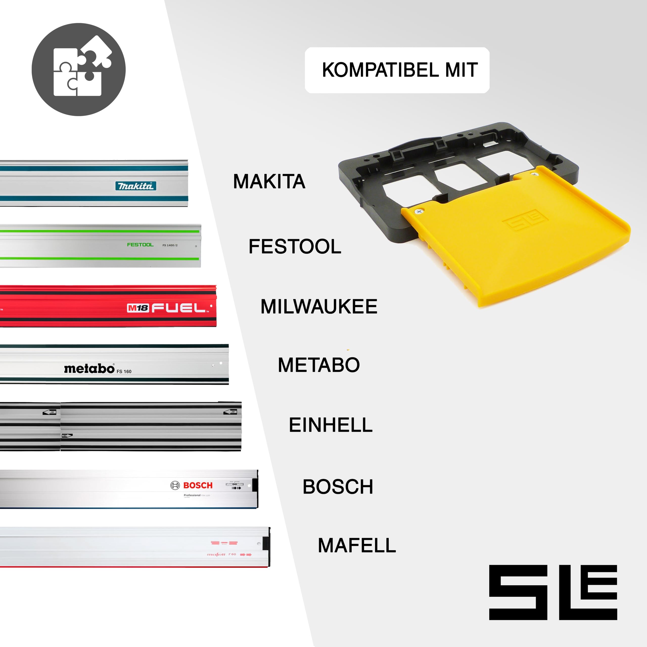 Adaptador de riel profesional SLE para rompecabezas DEWALT DCS331, adaptador para adaptadores de riel Makita/Festool/Bosch/Mafell/Einhell/Milwaukee/Metabo