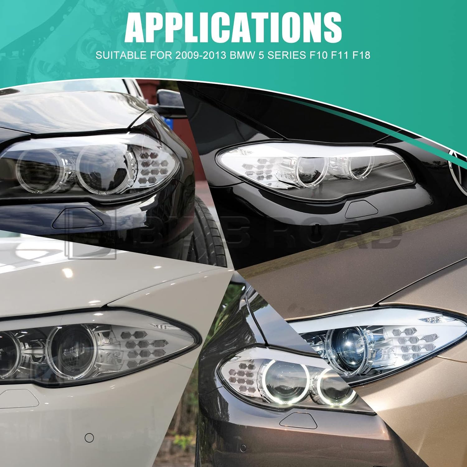 Left Turn Signal LED Headlight Module Driver Side 63117271901 Compatible with BMW 5 Series F10 F11 F18 2009-2013