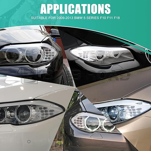 Miniatura 6 de BINB ROAD Módulo de faros LED de señal de giro izquierdo y derecho 63117271901 + 63117271902 compatible con BMW 520i 525i 530i F10 F18 2009-2013