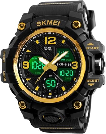 SKMEI Men's Military Analog Digital Waterproof Luminous Sports Watch with Date Week Alarm Tactical Watch