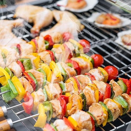 Miniatura 7 de Kenadne - Parrilla de carbón para exteriores, área de cocción extra grande de 794 pulgadas cuadradas con dos bandejas de carbón individuales y