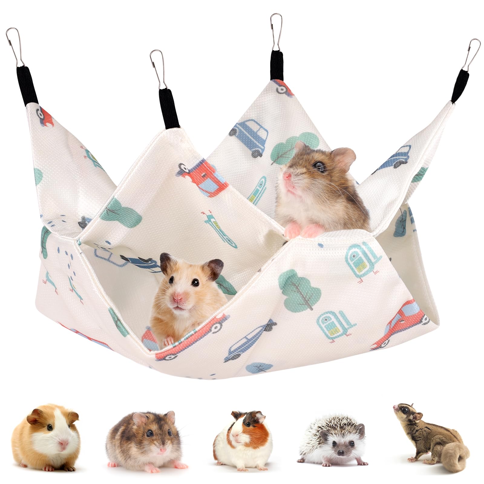 Hamac furet double couche blanc en taille M pour petit rongeur