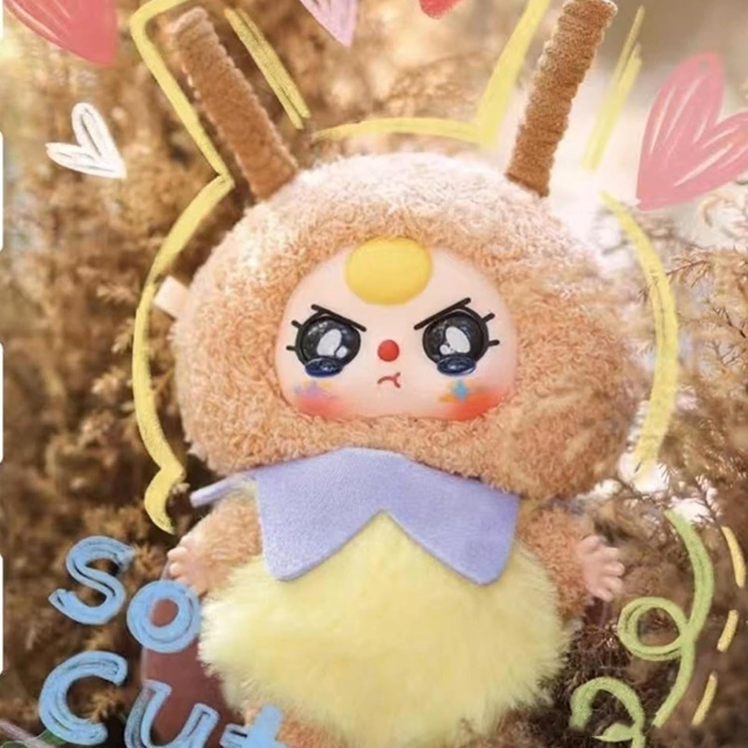 Baby Three Little Elf Series Animal Elements Plush Doll, Cute Soft Stuffed Toys Pendant Keychain Trendy Doll Box Gifts, 12 Styles Random 1pc