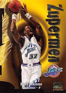 1997-98 Z-Force Basketball #206 Karl Malone Utah Jazz ZUP Official NBA Trading Card From Fleer Skybox