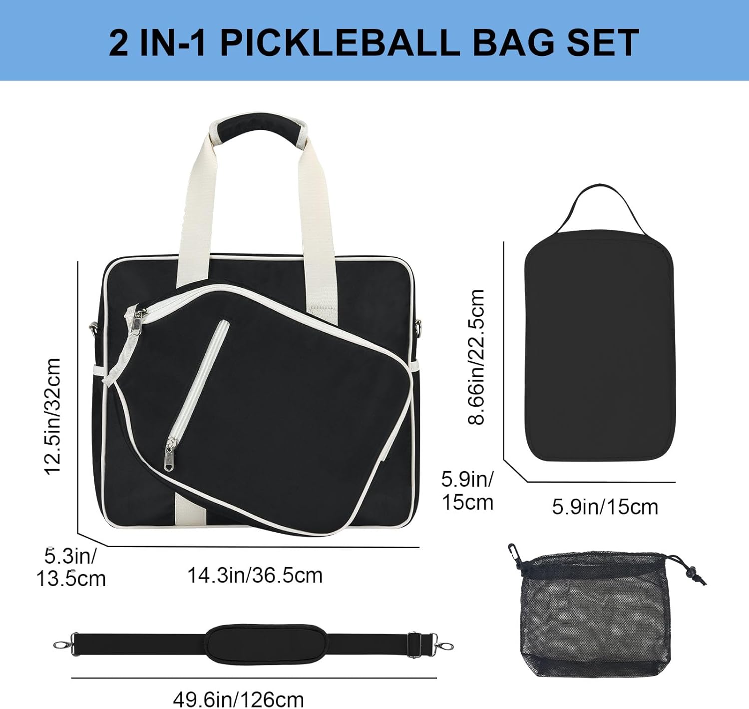 LAKE OF FIRE Pickleball Tote Bag for Women Men with Adjustable Shoulder Strap Fence Hook Crossbody Handbag Shoulder Bag Pickleball Gift Stylish Sport Tote