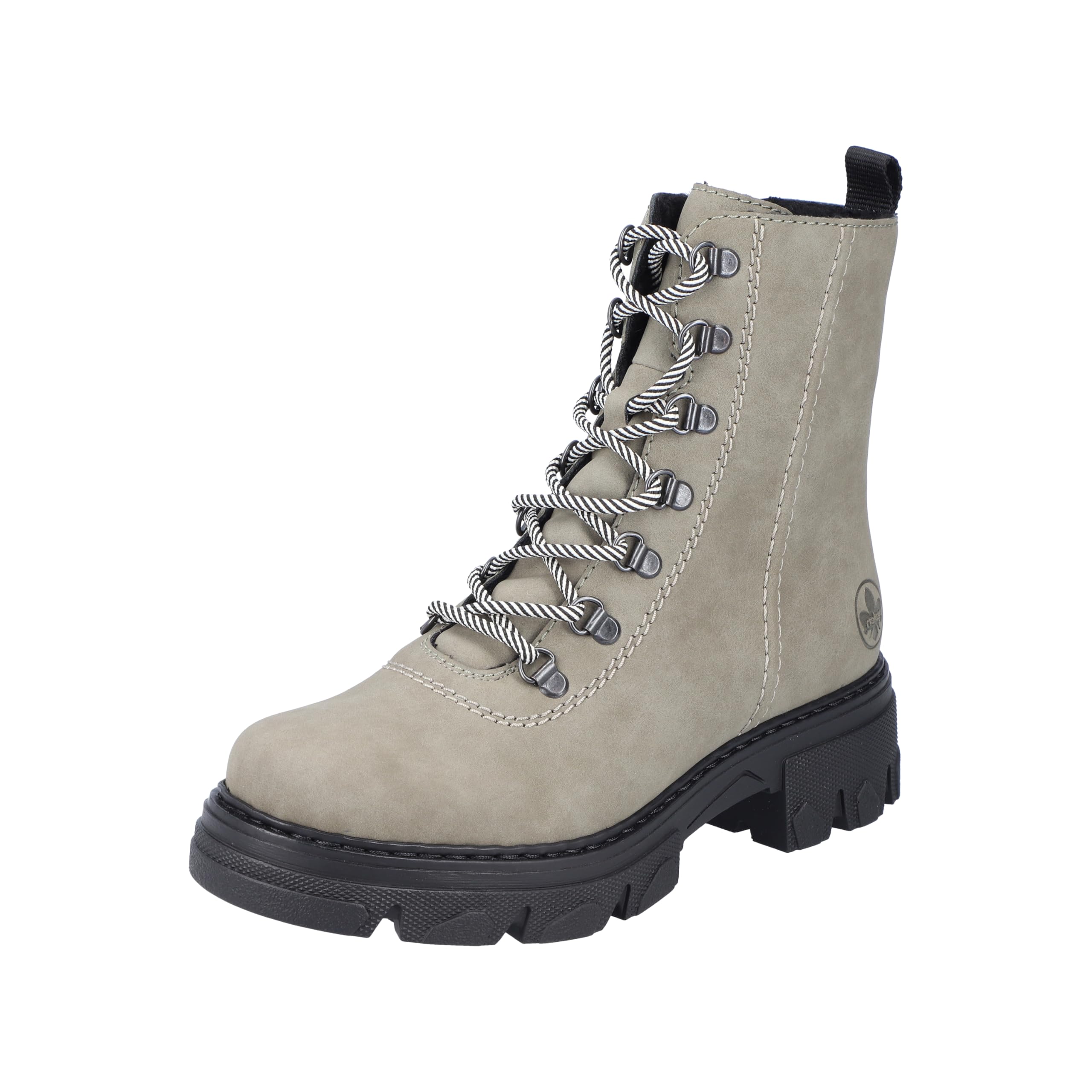 Rieker 72643 Women's Lace-Up Ankle Boots, Green, 3.5 UK