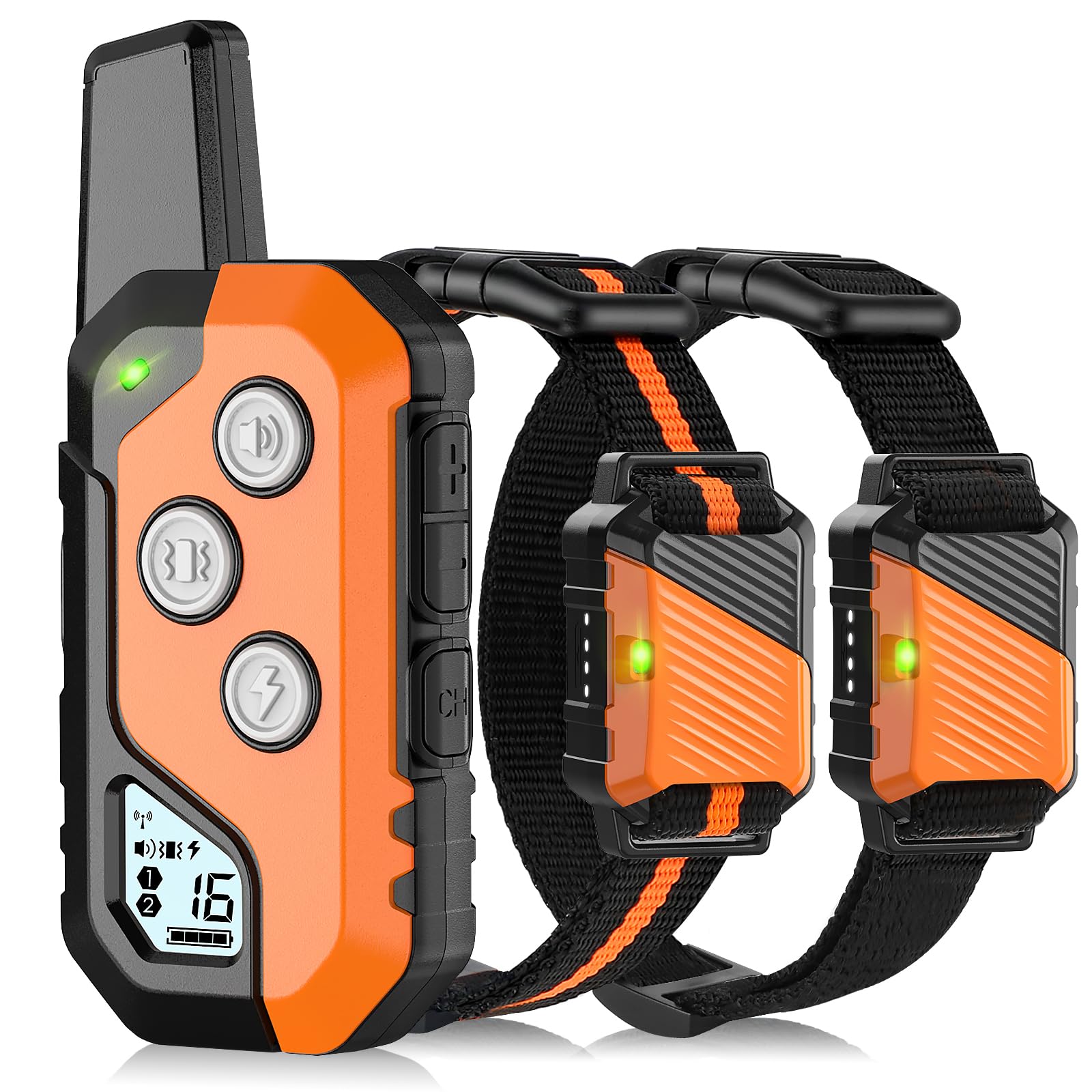 Snsng Shock Collar for Dogs, Dog Training Collar with Remote Control for 2 Dogs, 3 Training Modes with Beep, Vibration and Satic, Waterproof,
