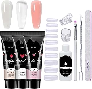 Poly Extension Gel Nail Kit, Professional Gel Nail Kit, Personal Care Accessories for Spa Daily Bridal Wedding Travel Summer Care