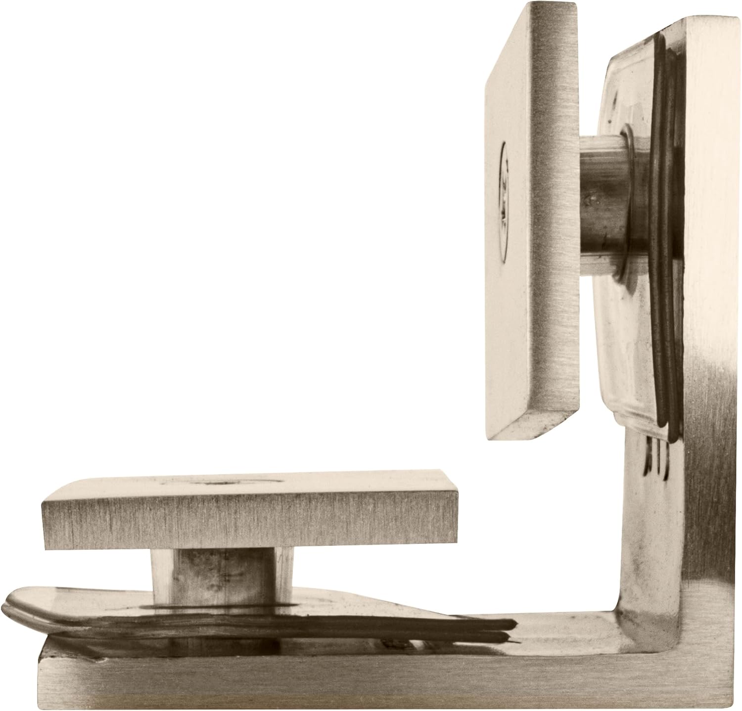 C.R. LAURENCE SGC90BN CRL Brushed Nickel Square 90 Degree Glass-to-Glass Clamp