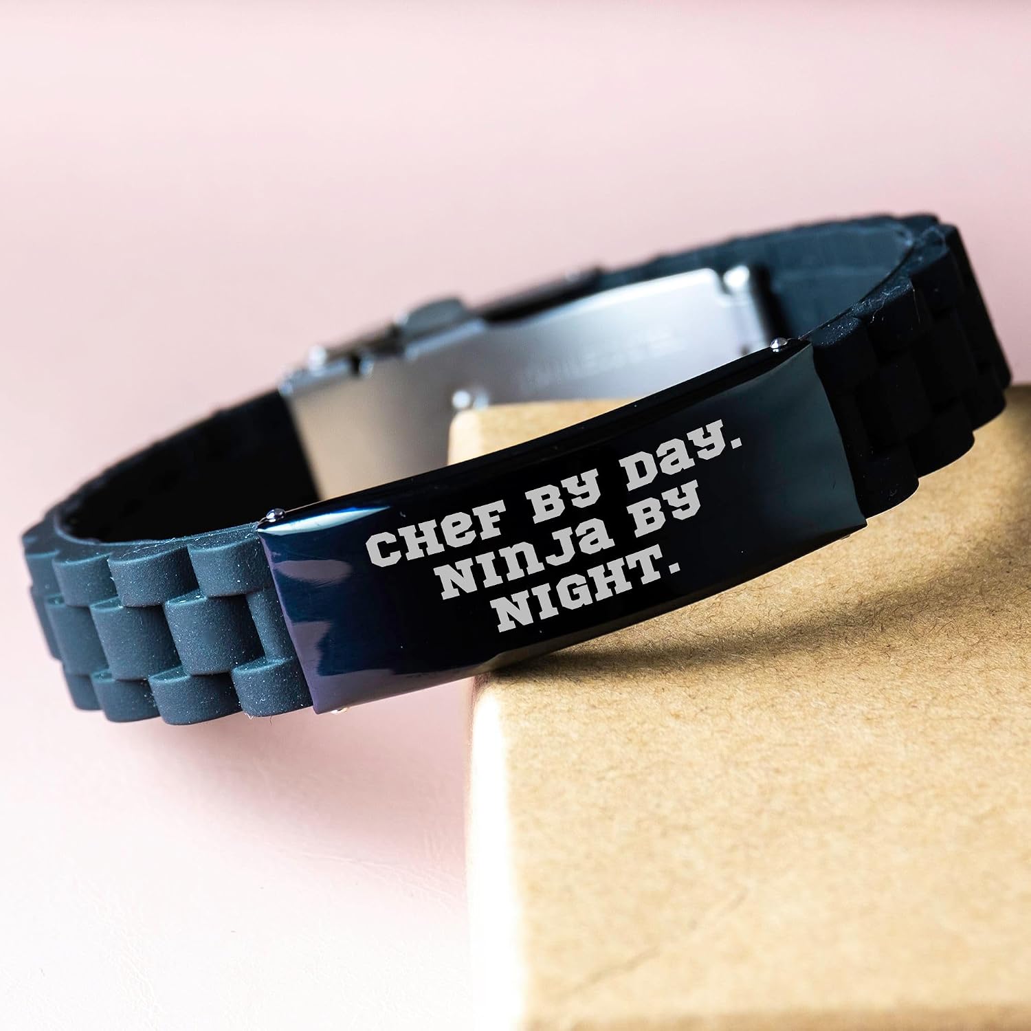 Chef By Day Ninja By Night Glide lock Clasp Birthday Unique Gift for Men or Women Perfect for the Adventurous Chef