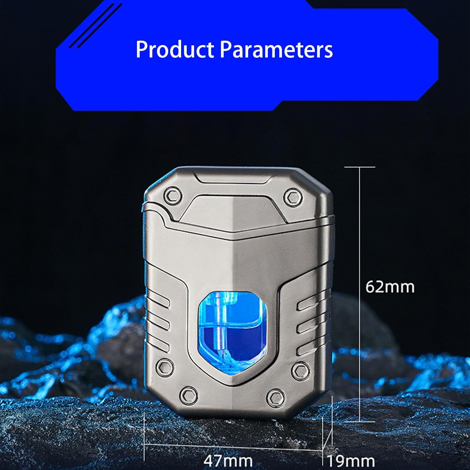 Portable Voice-Activated Kerosene Lighter with Multiple Ignition Modes. Transparent Visible Tank for refilling Kerosene. Adjustable Flame.(Gold)