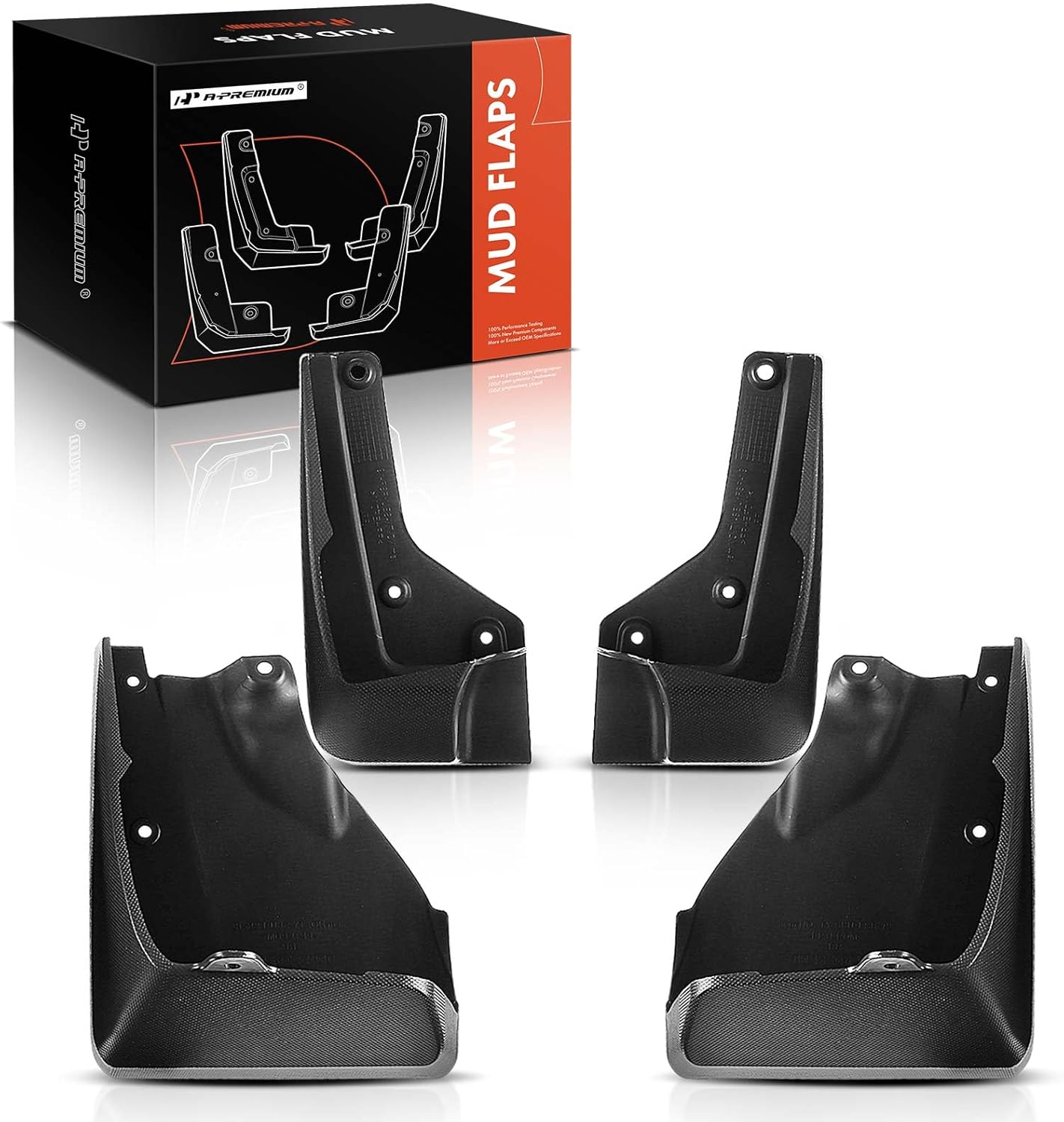 A-Premium Set of 4PCS Mud Flaps Splash Guards Mudguards Mudflaps with Hardware Kits Accessory Compatible with Subaru Forester, 2019-2021, Sport Utility, Front and Rear (Driver & Passenger Sides)