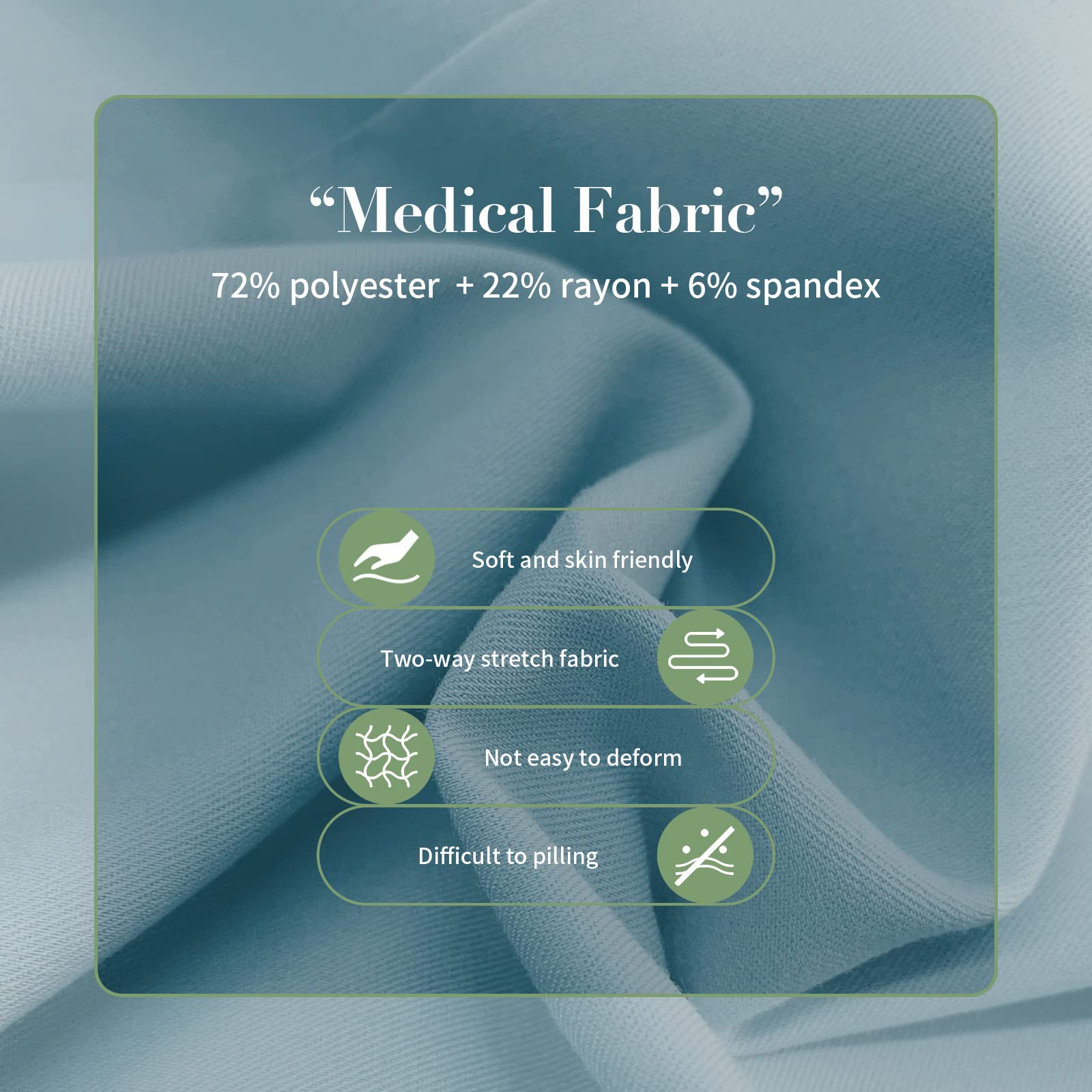 niaahinn Scrubs Pants for Women Yoga Jogger Medical Nursing Scrub Drawstring New Design with Multiple Pockets (Light Blue,M,Medium)