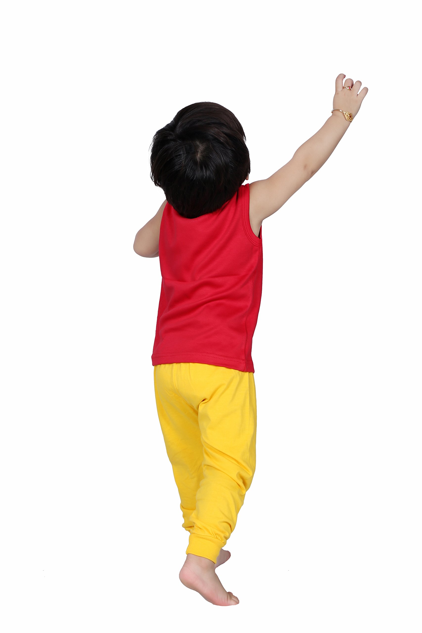 First Kids Step Unisex Cotton Hosiery Track Pants with Rib(0-6months) Multicolour 1