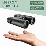 Prismáticos Gosky 10x42 de Techo para Adultos, Prismáticos Profesionales HD para Observación de Aves, Viajes, Observación de Estrellas, Caza, Conciertos, Deportes - Prisma BAK4, Lente FMC - con