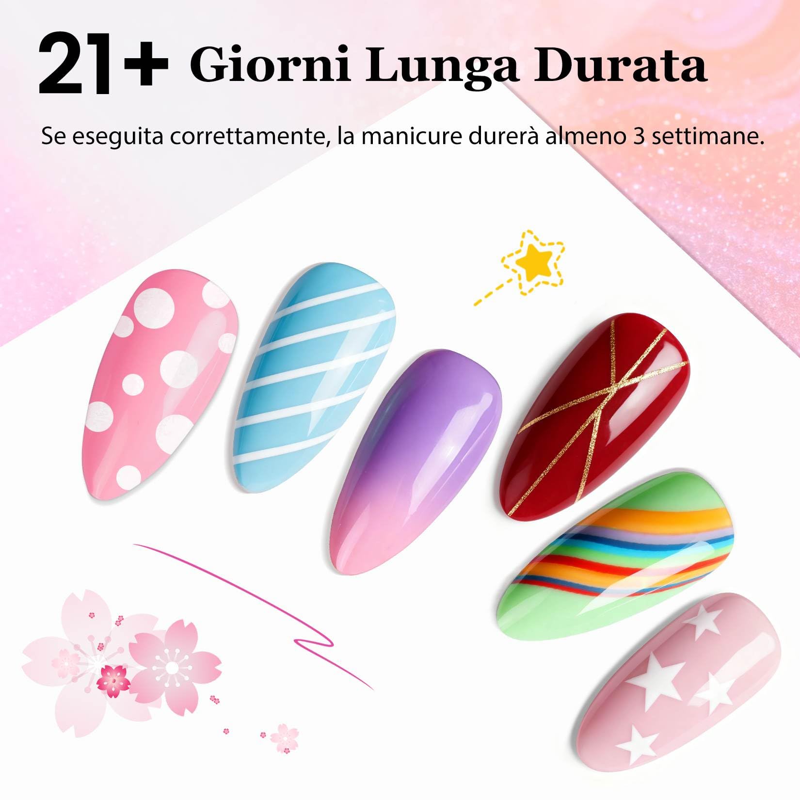 Phoenixy Kit Semipermanente Unghie 20 Colori Kit Unghie Gel Completo con Base e Top Coat Semipermanente Unghie 36W U V/LED Lampada Set Unghie per Principianti