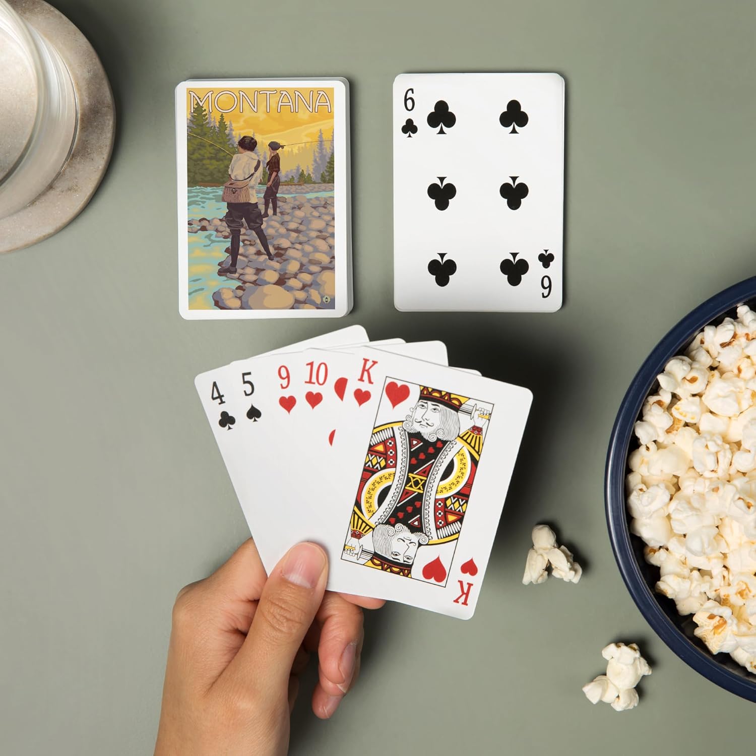 Lantern Press Montana, Women Fly Fishing, 52 Playing Cards for Adults, Poker Size Card Deck