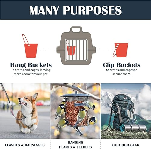 Miniatura 47 de Flourish Gancho a presión de perno de doble cara resistente, acero inoxidable, gancho multiusos de 4 pulgadas con aberturas de 1/2 pulgada, ideal