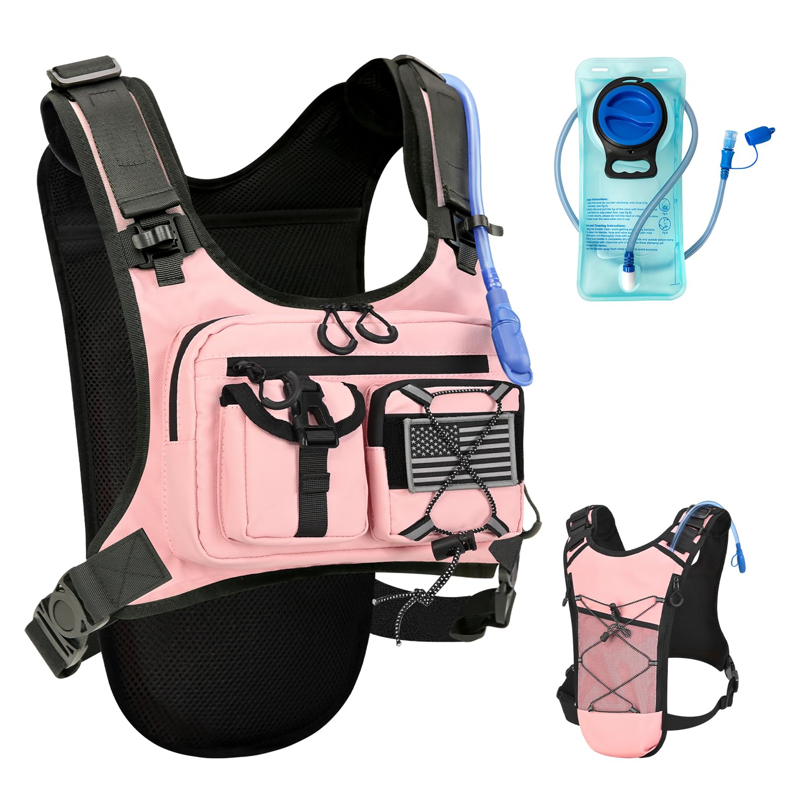 Criuage USA Patent Hydration Vest Pink
