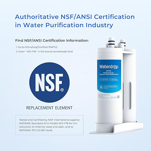 Miniatura 3 de Waterdrop Repuesto para filtro de agua para refrigerador EWF01®, FC-300, FC300, EFF-6018A, 241988703, 3 filtros (el paquete puede variar)