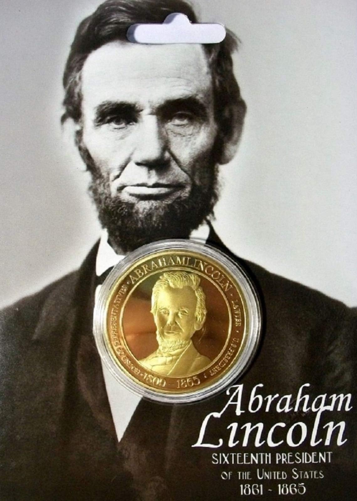Abraham Lincoln 16th President of the United States Coin with Q & A on Back