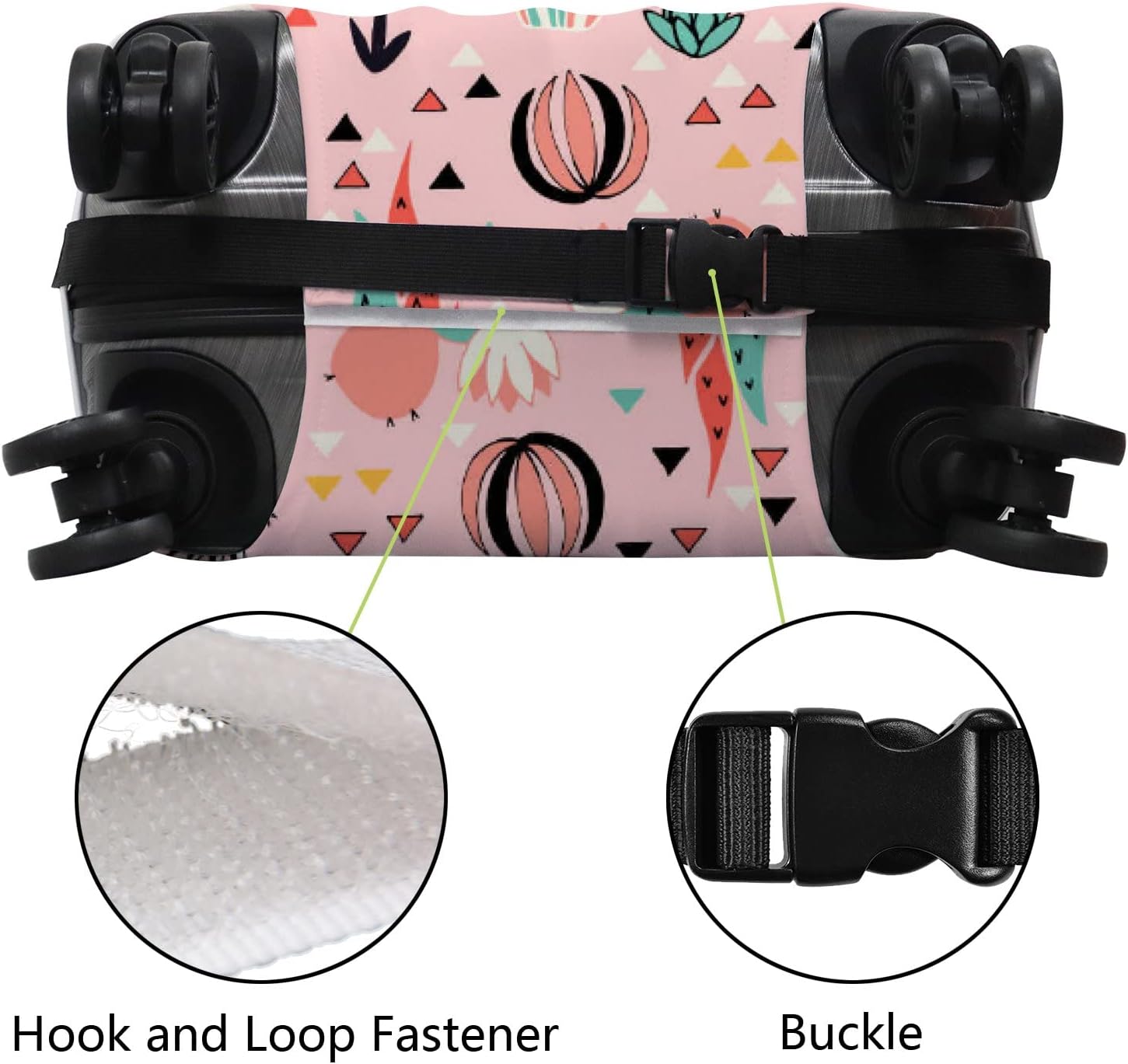 review Anti-scratch Luggage Cover Fit 18-32 Inch, Washable Elastic Suitcase Protector, Durable Suitcase Cover Pink Desert Cactus(XL 29-32 Inch)