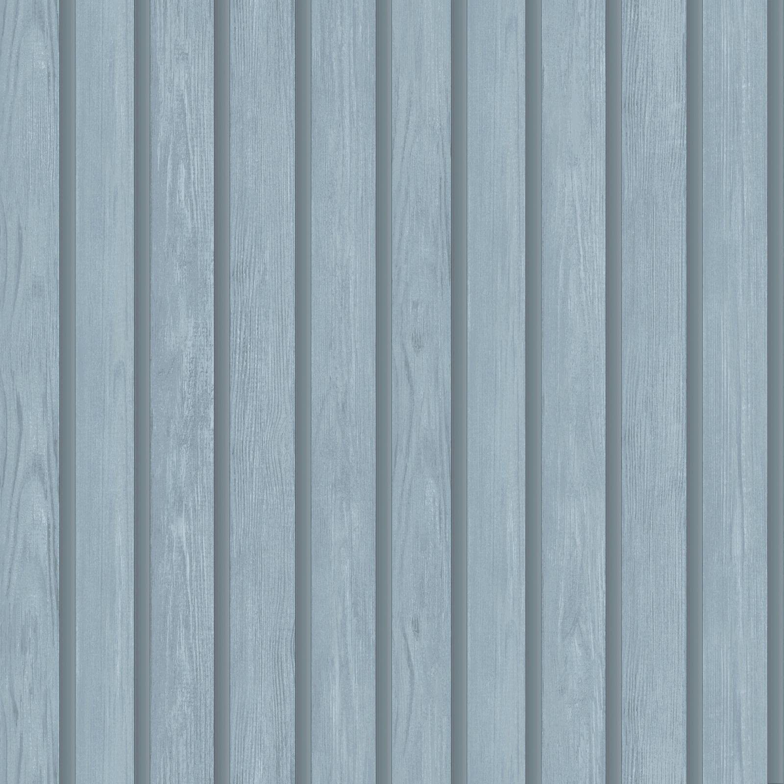 Holden Décor Wood Slat Wallpaper - Blue - 10.05m
