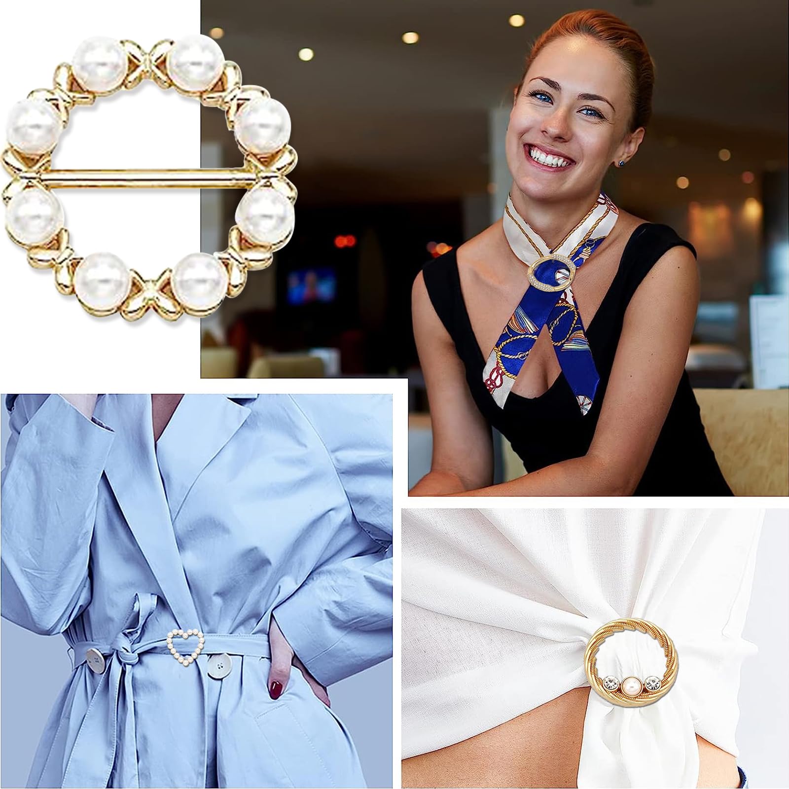 Set 12 Fermagli Per Camicia In Metallo E Resina - 2 Misure Regolabili | Per Abbigliamento E Fai-Da-Te - Foto 4