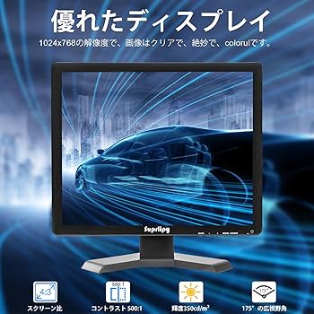 Amazon.co.jp: Suprlipy 15インチTFT LCD防犯CCTVモニター 1024x768 4