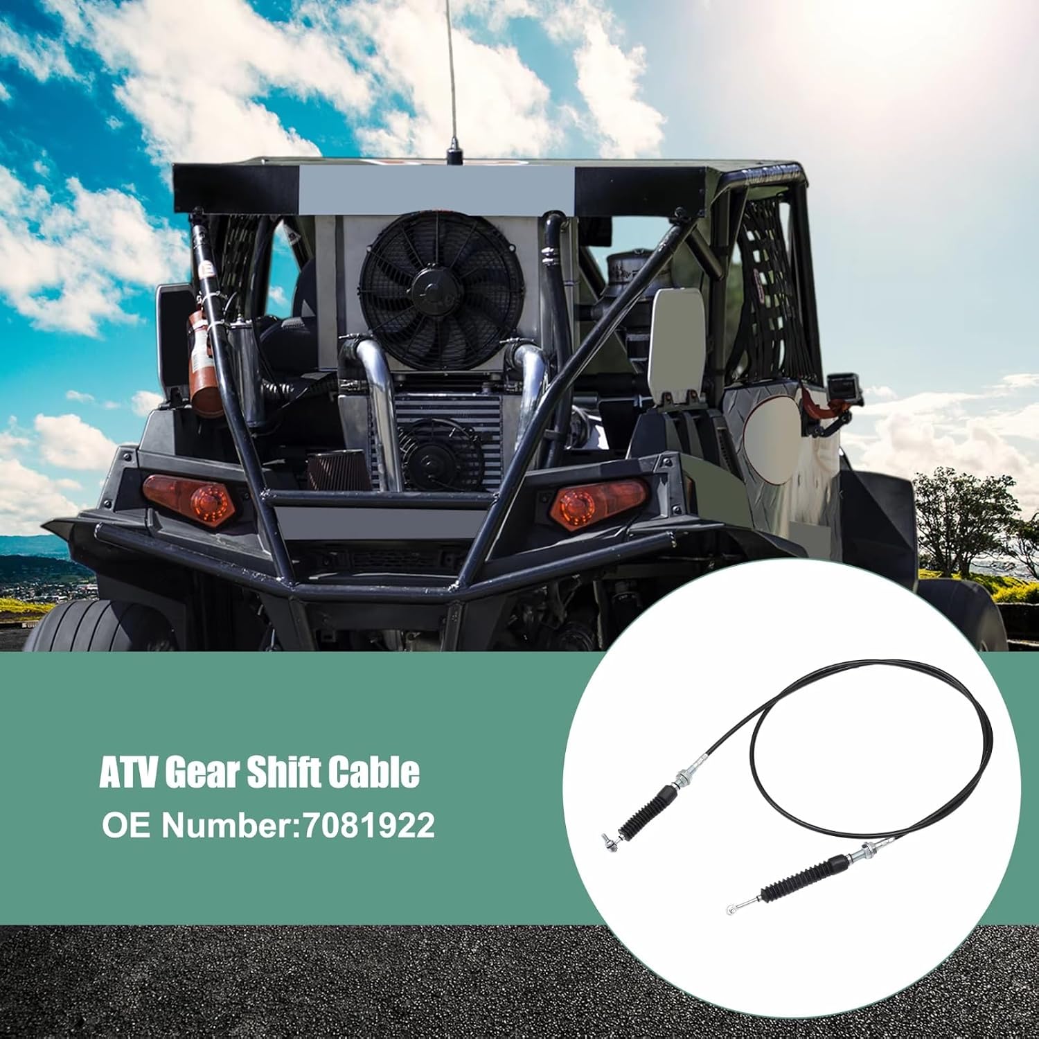 Gearshift Cable Compatible With Polaris For RZR 4 900 1000S4 2015 2016 2017 2018 2019 2020 2021 1Pcs ATV Gear Shift Selector Control Cable 7081922