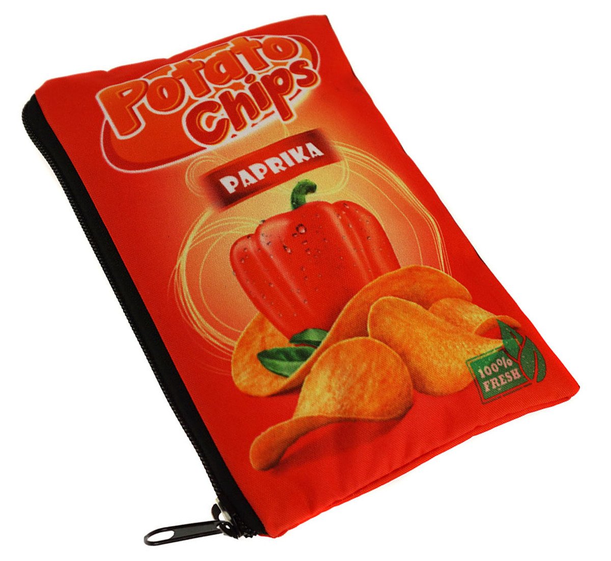 Ferocity Pen Pencil case Toiletry Bag Vanity case, Make up, Purse, Phone Handbag, Jewellery Pouch Red Paprika Chips [008]