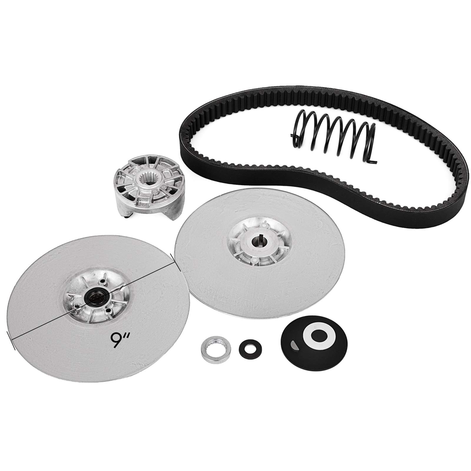 Bestauto Rear Driven Clutch Kit for Yamaha Gas Golf Cart G2-G22 1985+ Secondary Clutch Driven Kit with Belt JN6-G6201-03 JN6-G6201-04, Silver