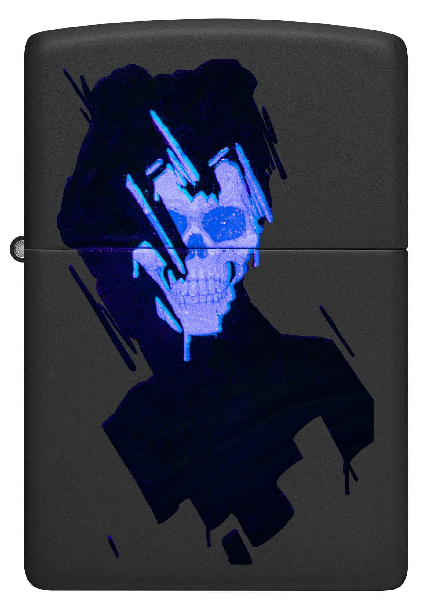 Zippo Briquet Tempête - Skull Hellenism - Noir Mat - Effet Lumière Noire - Rechargeable - Réutilisable - Design Coupe-Vent - Coffret Cadeau - Fabriqué aux États-Unis