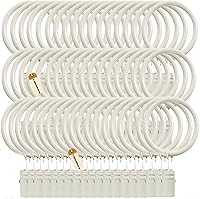 Vista 10 de Lsgoodcare, argollas con clips metálicas, de 1 pulgada de diámetro interior, anillos para cortinas, decoración